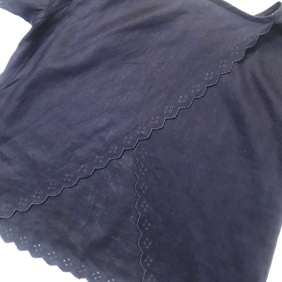 J. Crew Factory Linen open back Top - Picture 3 of 7